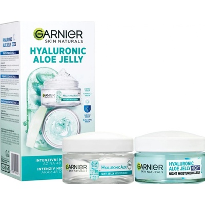 Garnier Skin Naturals Hyaluronic Aloe Jelly denní pleťový krém Skin Naturals Hyaluronic Aloe Jelly Daily Cream 50 ml + noční pleťový krém Skin Naturals Hyaluronic Aloe Jelly Night Cream 50 ml darčekov