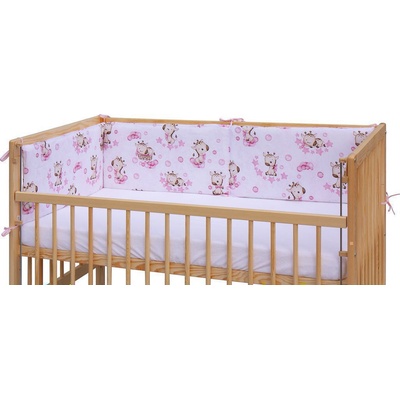 Scarlett Fiki růžová Mantinel do postieľky 4 dielny