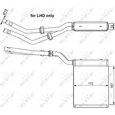 Výměník tepla, vnitřní vytápění NRF 54303