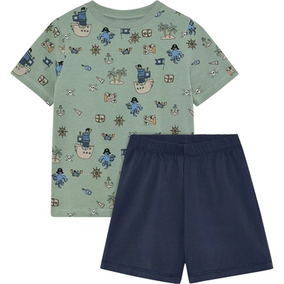 Minymo Детско ежедневно термо бельо Minymo Kid's Nightset S/S AOP 134261 Everyday base layer - Lily Pad - размер 122 (EU) (714-1857-0117)