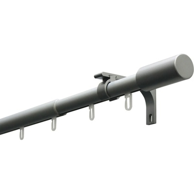 Gardinia Záclonová sada Paros strieborná 1 tyč s pojazdom pr.19/22 mm 190-360 cm