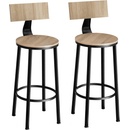 Tectake 404351 2 ks Poole - industrial světlé dřevo