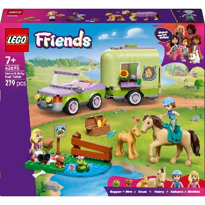 Конструктор LEGO Friends - Ремарке за кон и бебе жребче (42695) (42695)