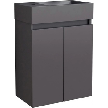 Image 1 of Inter ceramic МЕБЕЛ ЗА БАНЯ С УМИВАЛНИК COMPACT 4242MB 42x25x60см ЧЕРЕН (4242MB)