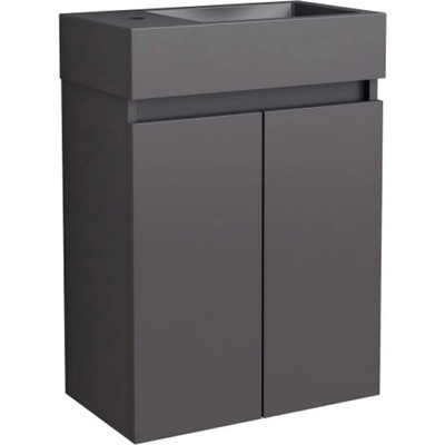 Inter ceramic МЕБЕЛ ЗА БАНЯ С УМИВАЛНИК COMPACT 4242MB 42x25x60см ЧЕРЕН (4242MB)
