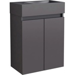 Inter ceramic МЕБЕЛ ЗА БАНЯ С УМИВАЛНИК COMPACT 4242MB 42x25x60см ЧЕРЕН (4242MB)