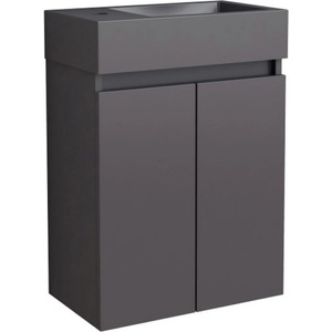 Inter ceramic МЕБЕЛ ЗА БАНЯ С УМИВАЛНИК COMPACT 4242MB 42x25x60см ЧЕРЕН (4242MB)