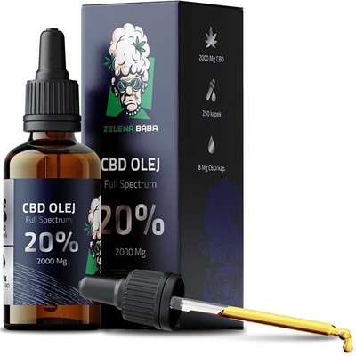 Zelená Bába CBD 20% Full Spectrum konopný olej 10 ml