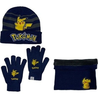 Set dětské čepice rukavic a šály PIKATCHU