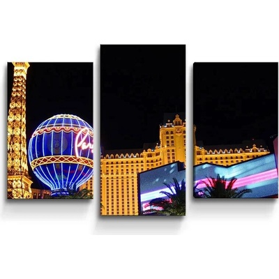 Sablio Obraz - 3-dílný Las Vegas 3 - 75x50 cm