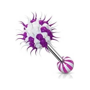 Šperky4U piercing do jazyka silikonový střapec PJ01196-AW