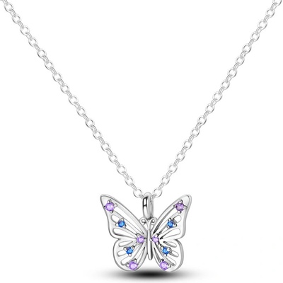 DELIS Сребърна верижка, jw635, дизайн на пеперуда, с родиево покритие (jw635)