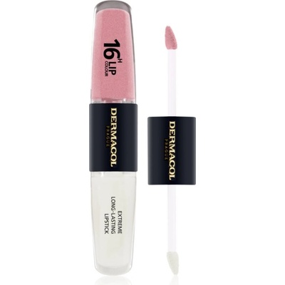 Dermacol 16H Lip Colour dlhotrvajúci rúž a lesk na pery 05 Sparkling Muse 2 x 4 ml
