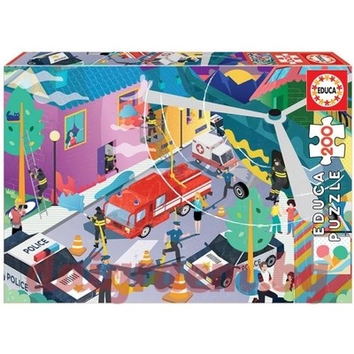 Educa Пъзел EDUCA 18609 - 200 части - Emergency services (EDU18609)