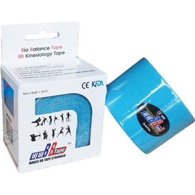 BB Tape H2O voděodolný kineziologický tejp modrá 5 cm x 5 m