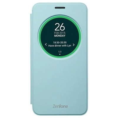 ASUS Калъф за Asus ZenFone 2 Laser, отваряем с прозорец, поликарбонатов, Asus View Flip ZE500KL, син (ZE500KL/KGBLUE)