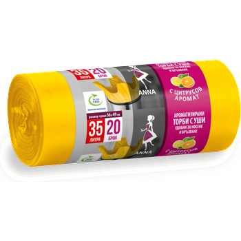 ANNA Торби за смет с аромат на цитрус 35л, 20бр (t-799102)