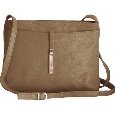 MaxFly dámská kožená crossbody kabelka 5085 zelená olivová