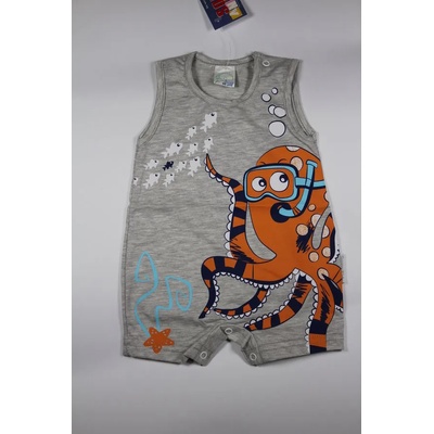 SUNNY KIDS Гащеризон Октопод в сиво, 56, 62, 68
