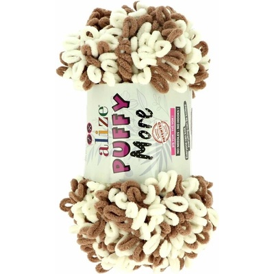 Alize Puffy More 6563 béžová s hnedou
