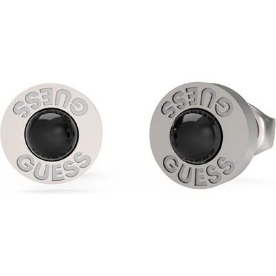 Guess Ocelové náušnice s umělou perlou Edgy Styles JUME04055JWSTBKT/U