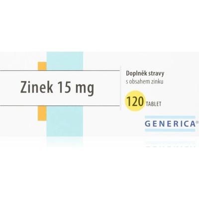 Generica Zinok tablety na podporu imunitného systému pre krásne vlasy a pleť 120 tabliet