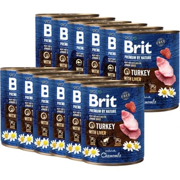 Brit Premium by Nature Турция с черен дроб 12x800г