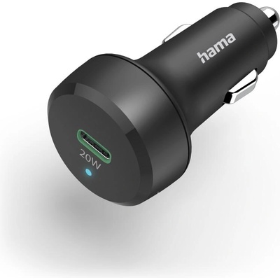 Hama Зарядно за кола Hama, 12-24V USB-C, PD/QC, 20W, USB-A, черно (HAMA-201637)