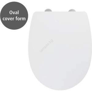 WENKO 24080800-WC Тоалетна седалка TAVOLA 36, 5x45 cm бяла с хромиран гланц (WE0669)