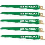 HiKOKI (Hitachi) - Комплект триони за дърво 6 TPI, дължина 150 мм, 5 бр. 752030 (752030)