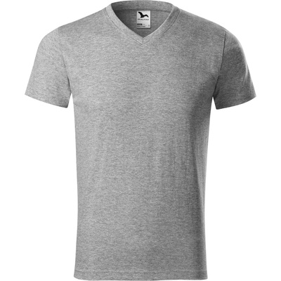 MALFINI Malfini v-neck heavy 111 / Унисекс тениска с v-образно деколте - тъмносив меланж xl (1111216)