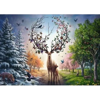 Ravensburger - Puzzle The Magic Deer and the Four Seasons - 1 000 piese