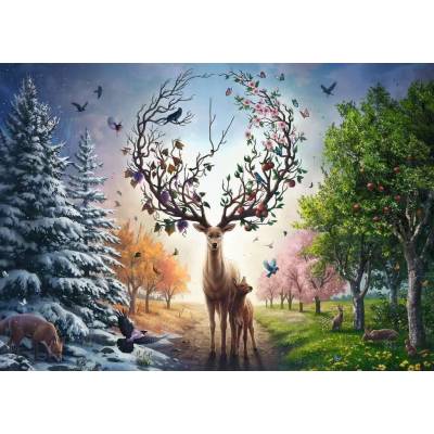 Ravensburger - Puzzle The Magic Deer and the Four Seasons - 1 000 piese