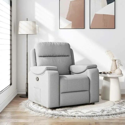 vidaXL 4015689 Polohovací obláčkově šedá textil