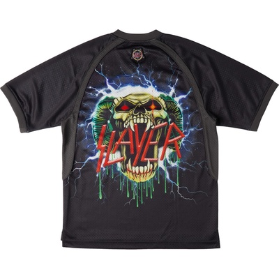 DC мъжка тениска slayer - football jersey - ЧЕРЕН- dc - adykt03225-kvj0