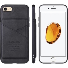 Púzdro Taokkim ochranné z PU kože s kapsou v retro štéle iPhone 6 Plus / 6S Plus - čierne