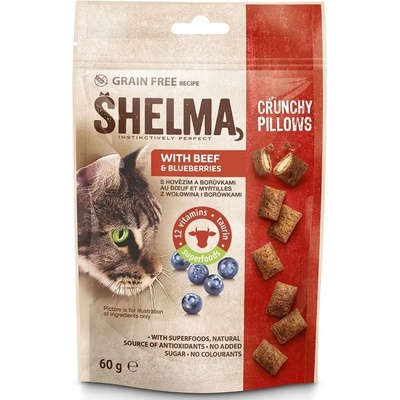 Shelma cat hovädzie čučoriedkové 8 x 60 g