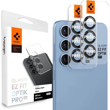 Spigen Протектор за Камерата на Samsung S25 Plus, Spigen EZ Fit Optik Pro Glass tR 2бр. , Черен (AGL09088)