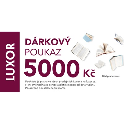 Luxor Elektronický dárkový poukaz 5000 Kč - Knihomolský