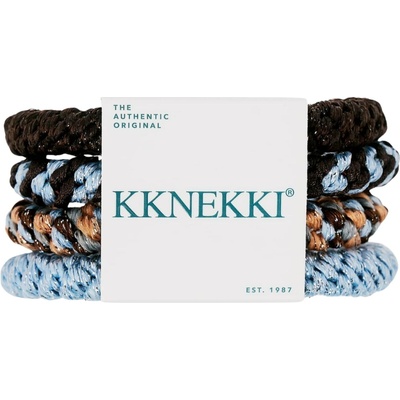 KKNEKKI Gumička do vlasů Kknekki no. 67 – set 4 ks, modrá barva, textil