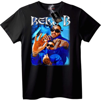 NOONEBRAND Тениска RELO B Музика - L, Black