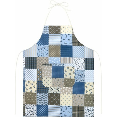 Bellatex Kuchyňská zástěra ADÉLA zástěra 67x84 cm Patchwork modrá