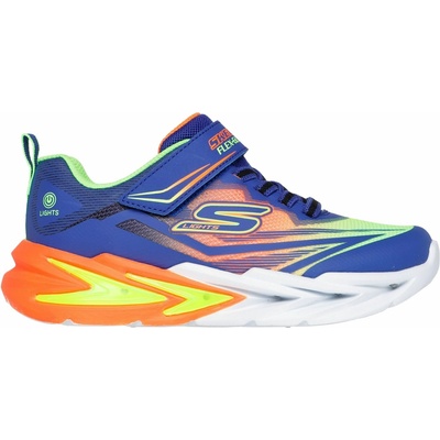 Skechers detská voľnočasová obuv FLEX-GLOW ULTRA modrá oranžová svetlo zelená biela