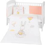 KikkaBoo Бебешки спален комплект 6 части 70/140 Rabbits in Love (41101060077) - presi