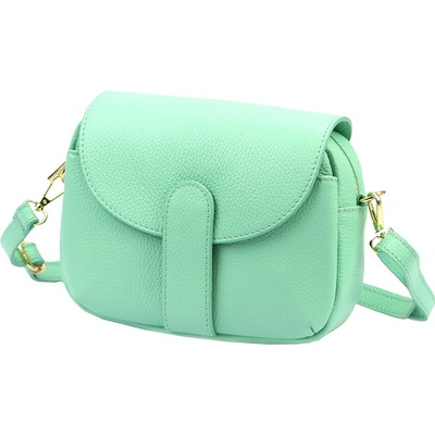 Kožená mentolová crossbody kabelka G35100