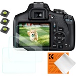 K& F Concept Протектор за LCD дислпей за Canon Rebel T7, T6, T5 стъкло 0, 3 mm 3бр