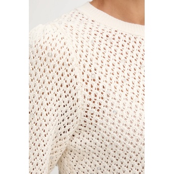 Pedro del Hierro Памучен пуловер Pedro del Hierro в бежово от лека материя 3512895 (3512895)