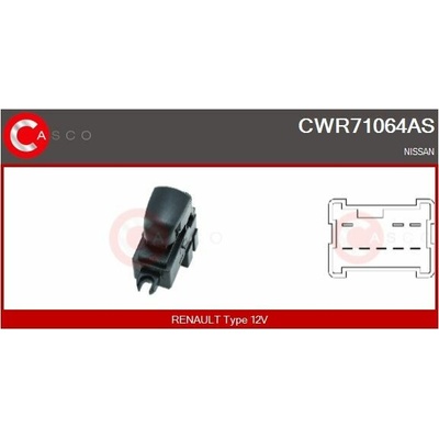 Spínač elektrického otvárania okien CASCO CWR71064AS