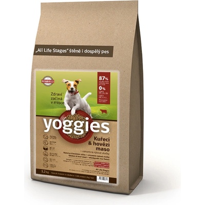 Yoggies minigranule lisované za studena s probiotiky Kuřecí & hovězí maso 1,2 kg