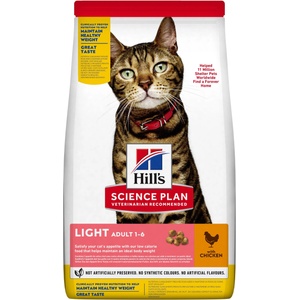 Hill's Hill s Science Plan Light гранули за възрастни котки с пиле 10 кг